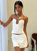 Karessa Beaded Top White