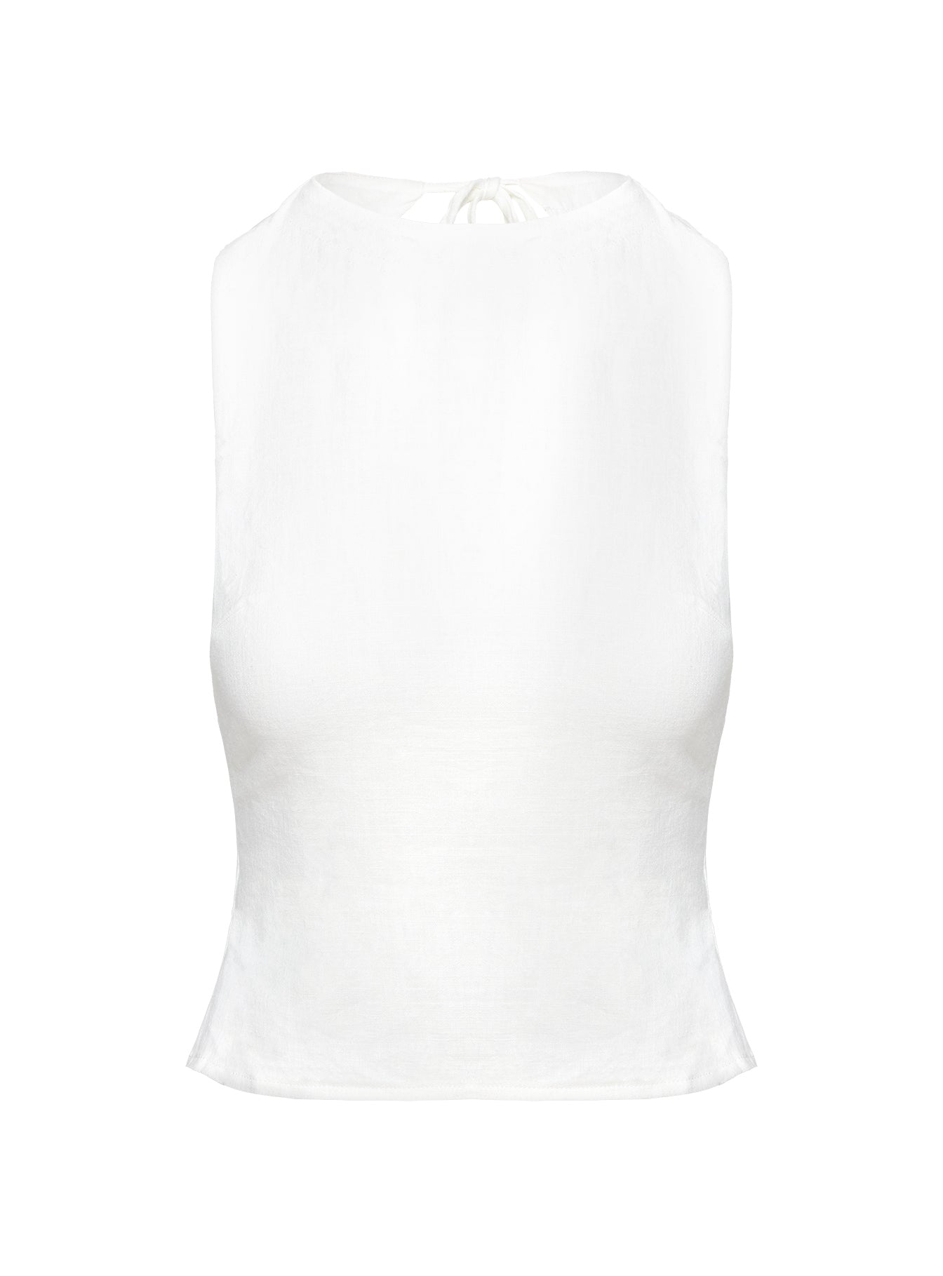 product Princess Polly Penelopie Backless Top White Sleeveless High Neck