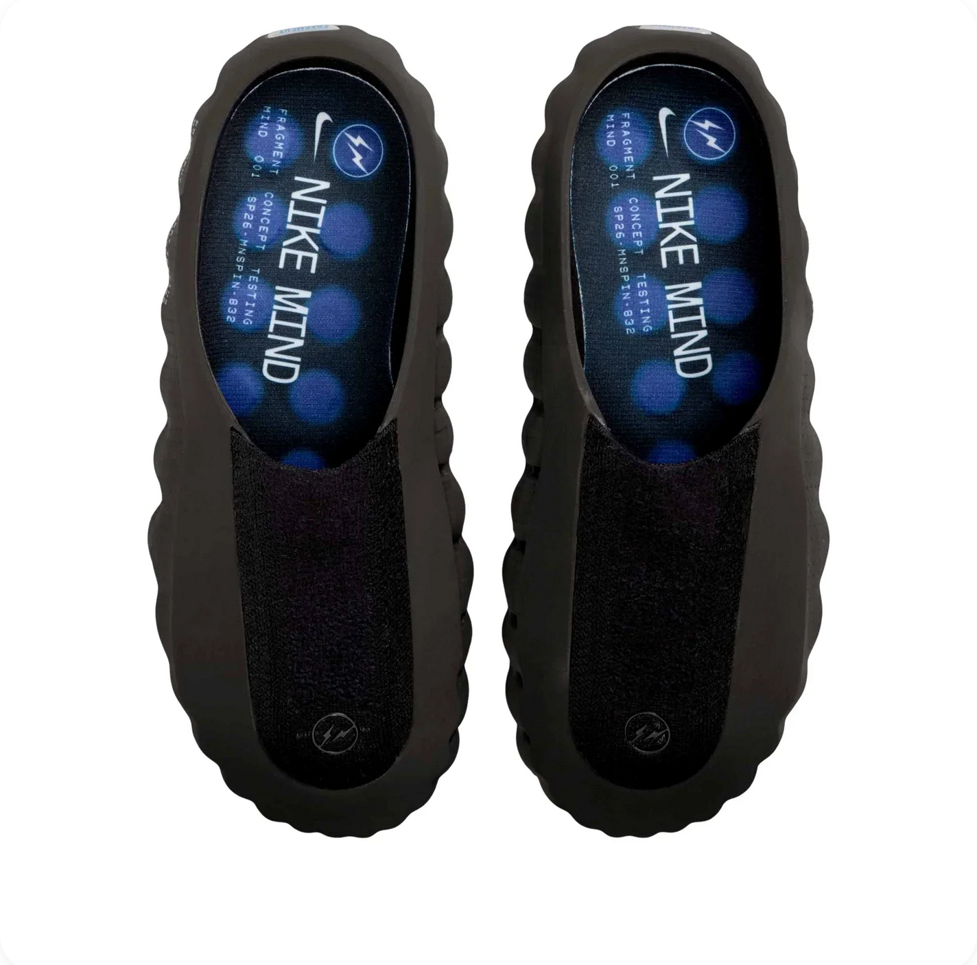 NIke Mind 001 Pregame Mules Fragment Black